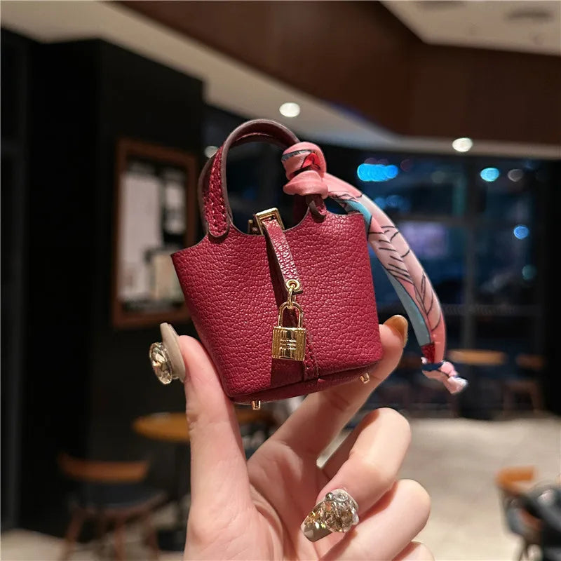 Mini Handbag Bag Charm (White)