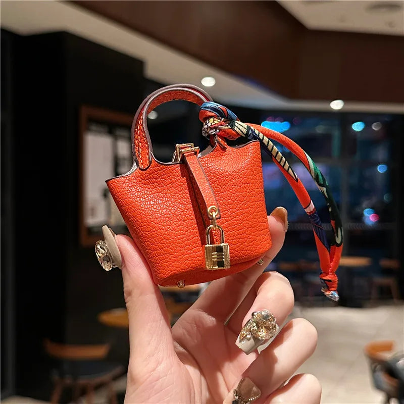 Mini Handbag Bag Charm (White)