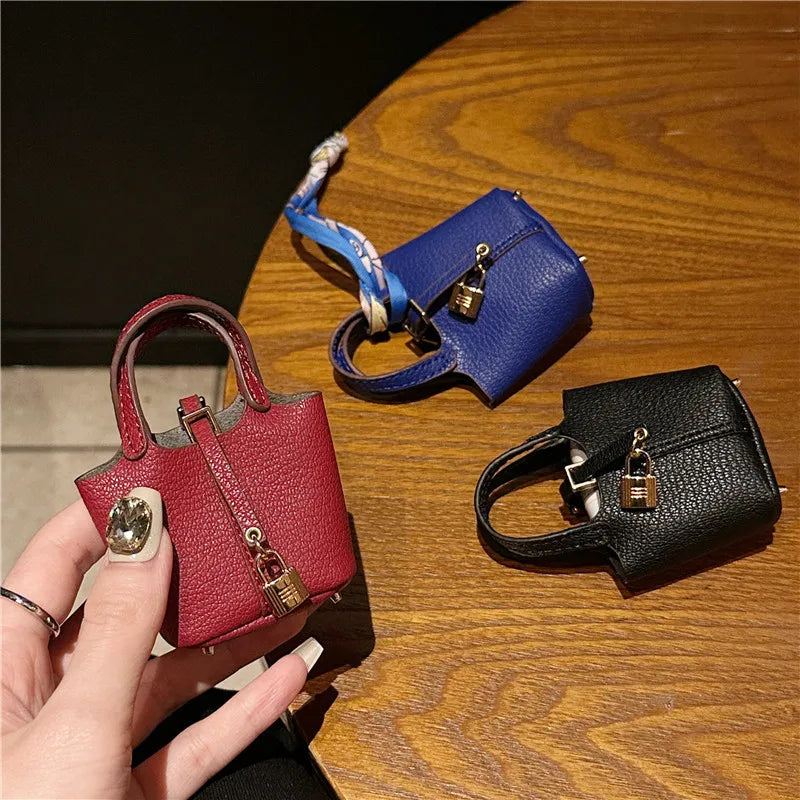 Mini Handbag Bag Charm (White)