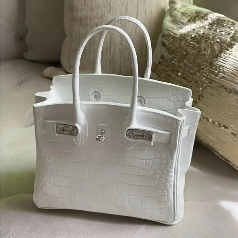 Luxury Handbag Flowers Vase (White)