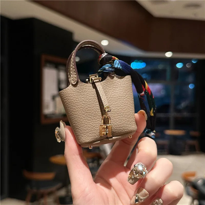 Mini Handbag Bag Charm (White)