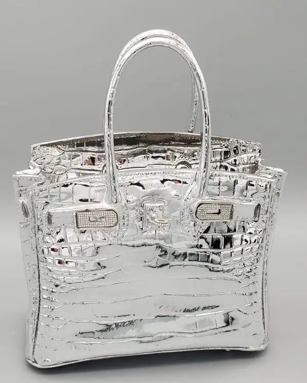 Luxury Handbag Flowers Vase (White)