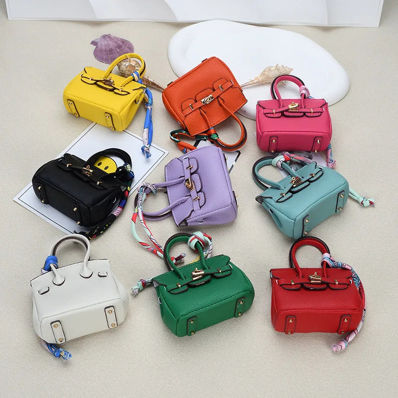Mini Handbag Bag Charm (Grey)