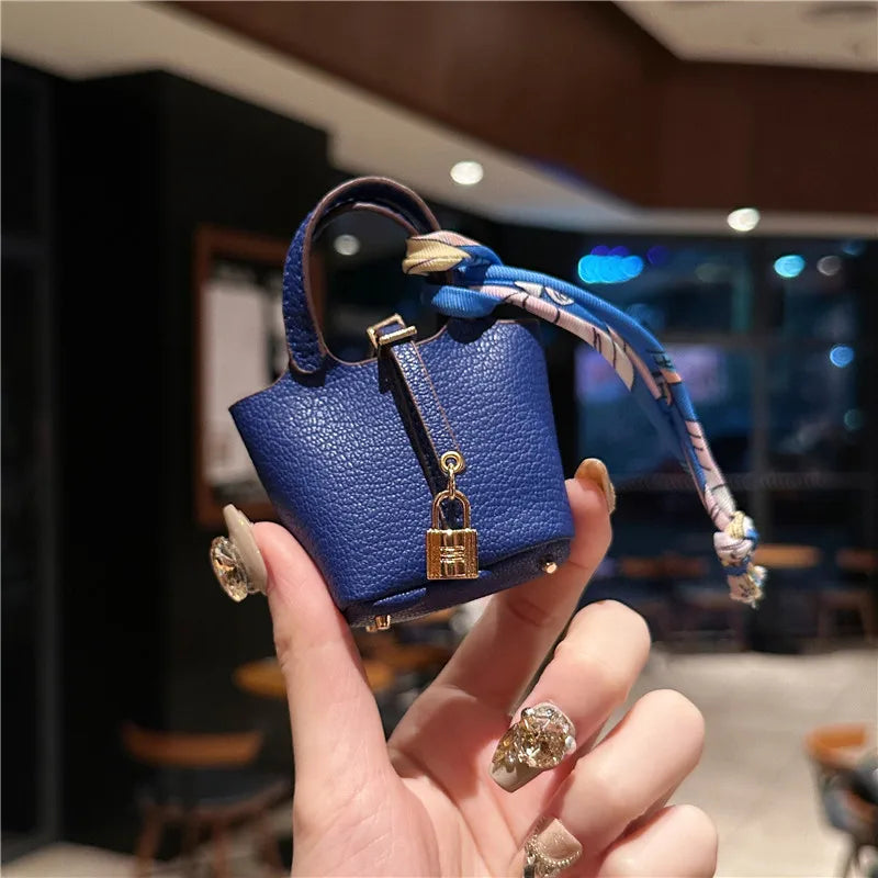 Mini Handbag Bag Charm (White)