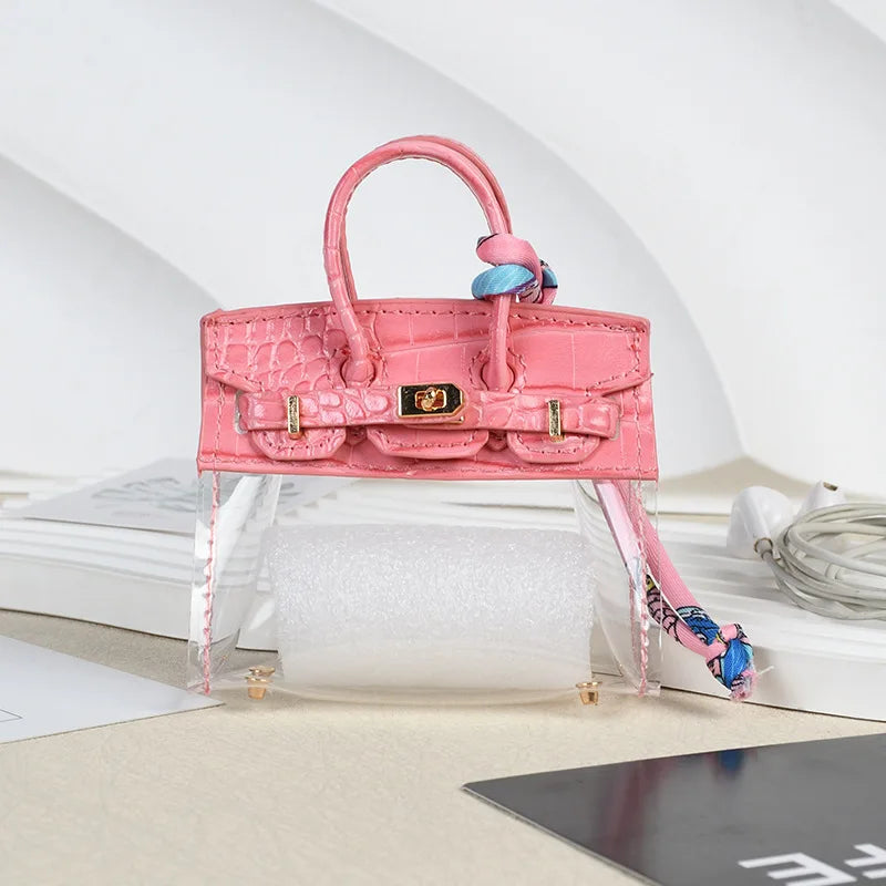Clear Mini Handbag Bag Charm (Blue)