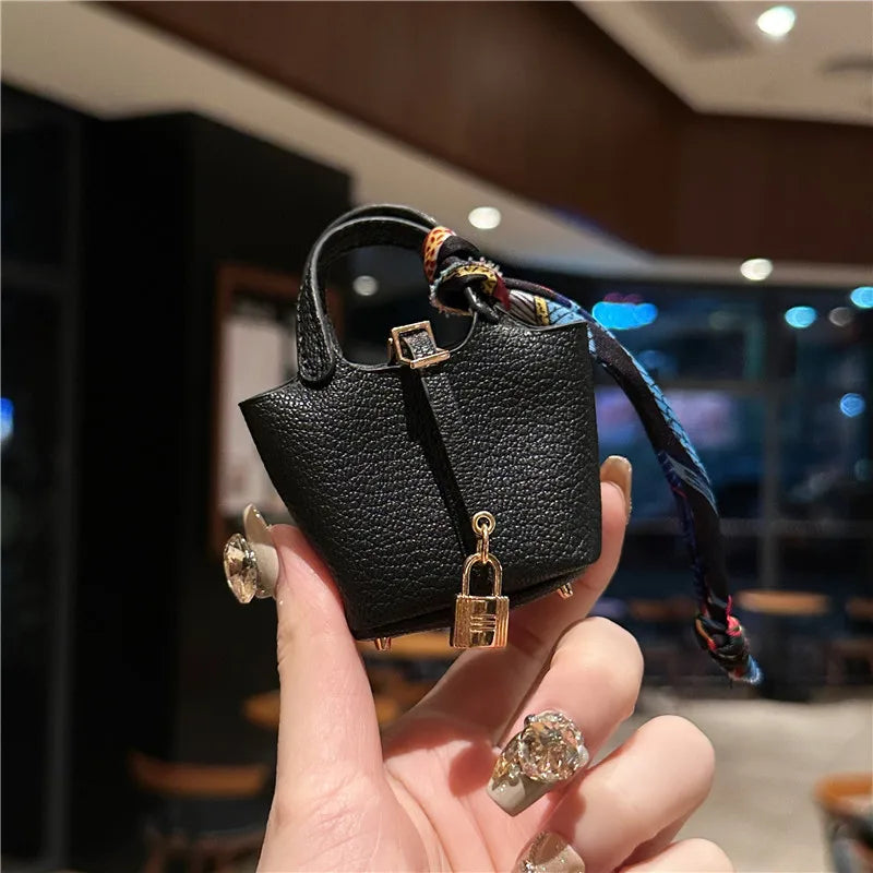 Mini Handbag Bag Charm (White)