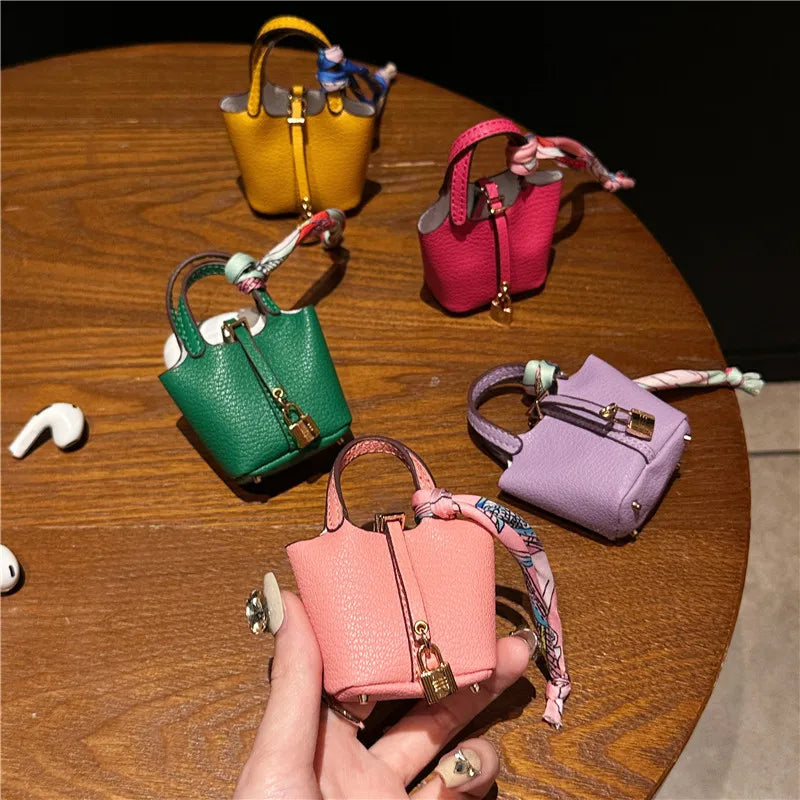 Mini Handbag Bag Charm (White)