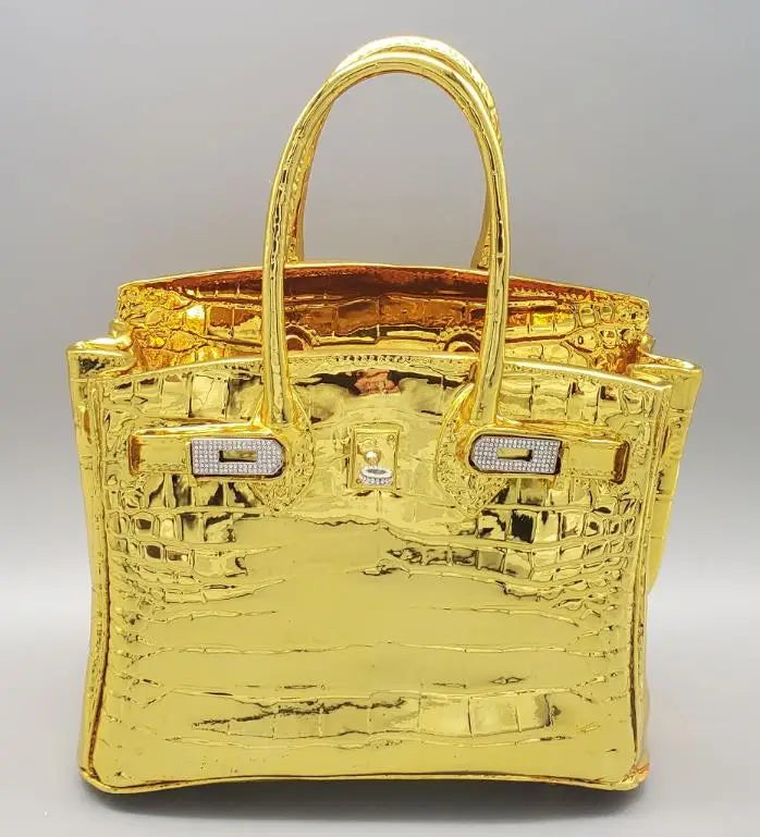 Luxury Handbag Flowers Vase (White)